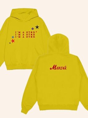 MARINA Yellow 'I'm a Star' Graphic Pullover Sweatshirt
